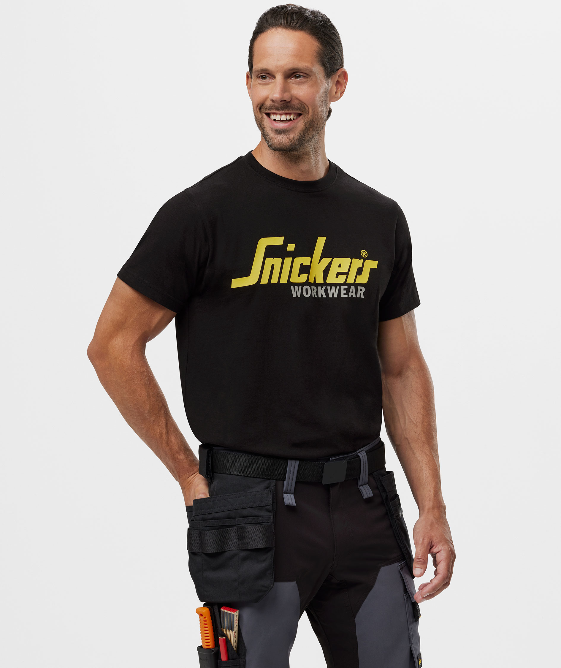 Snickers logo T-shirt 2586, Black, large image number 1