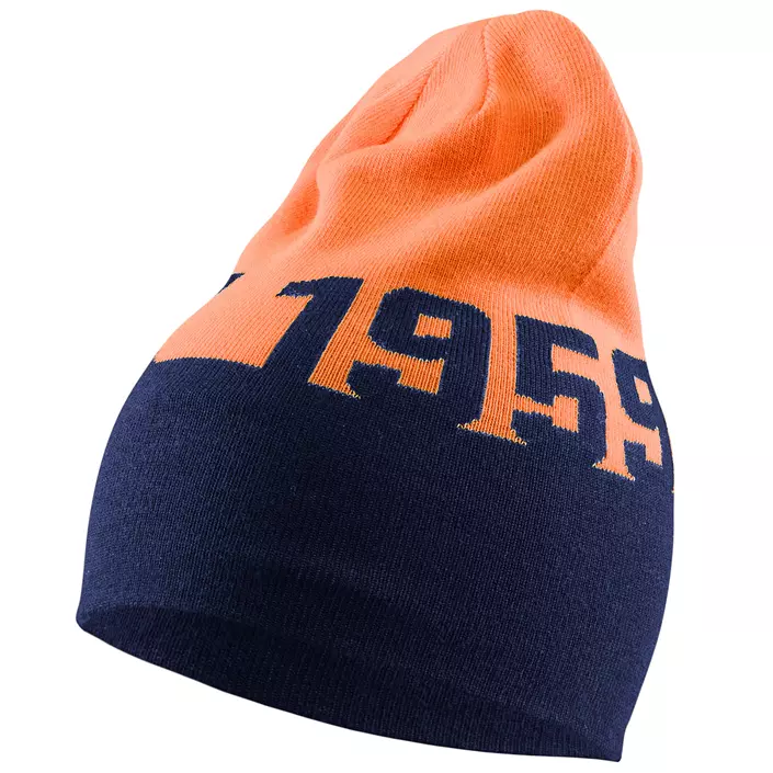 Blåkläder reversible knitted beanie, Marine/Hi-Vis Orange, Marine/Hi-Vis Orange, large image number 0