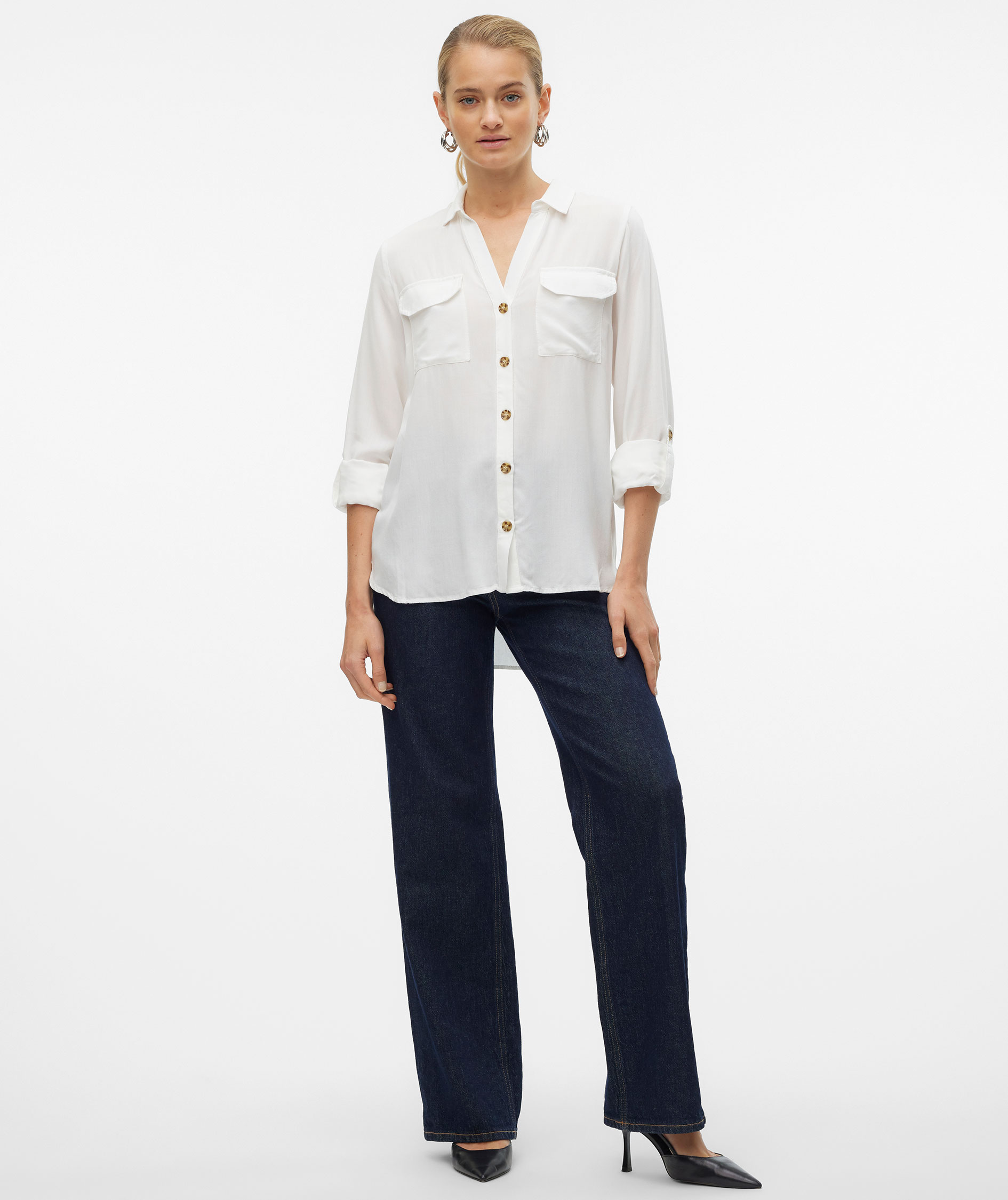 Vero Moda VMBUMPY women's shirt, Snow White, large image number 5