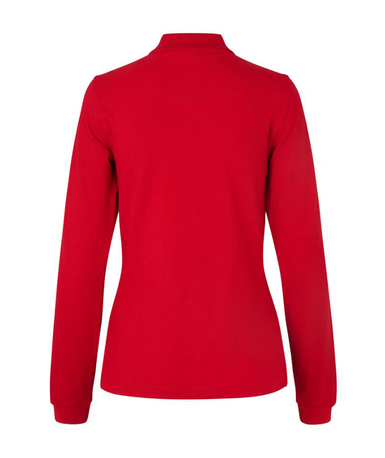 ID lang&aelig;rmet dame Polo T-shirt med stretch, R&oslash;d, large image number 2