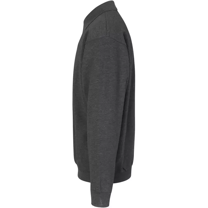 ID Klassisk langermet Polo Sweatshirt, Grafitgrå Melange, large image number 2