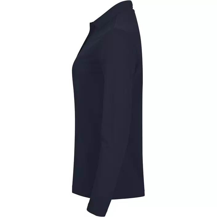 Clique Manhatten women's long-sleeved polo shirt, Dark Marine Blue, large image number 4