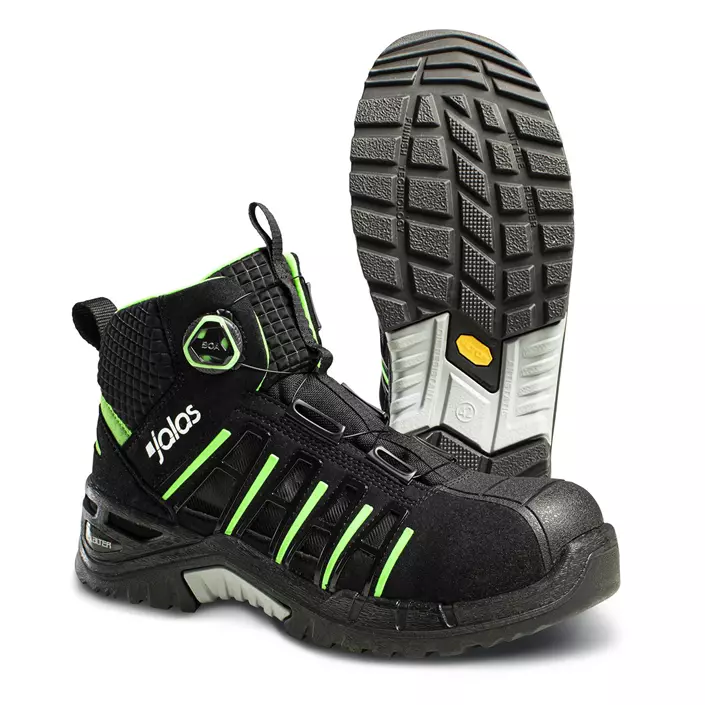 Jalas 9945 Exalter safety boots S1P, Black/Green, large image number 0