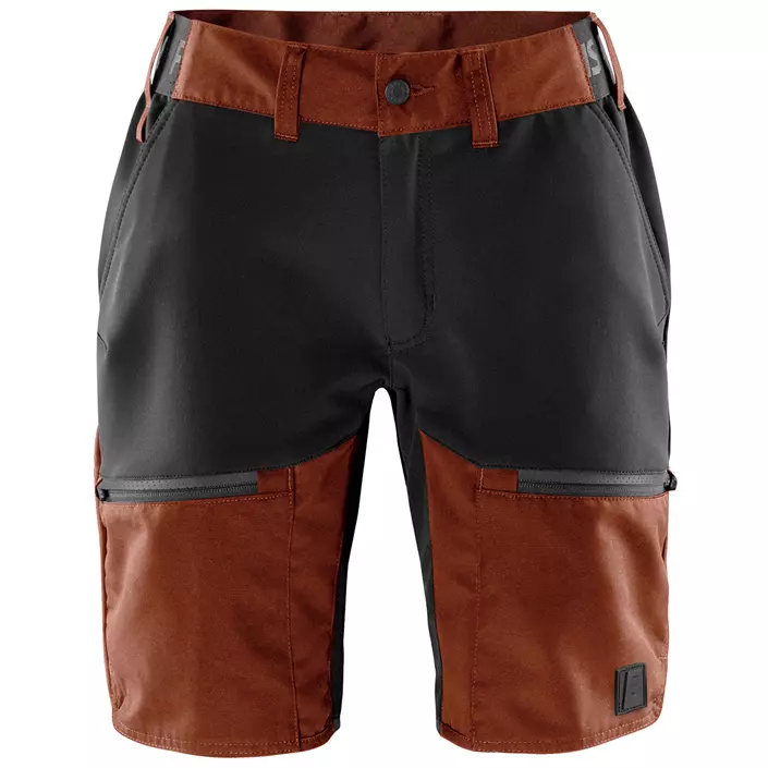 Fristads Outdoor Carbon Damen Semistretch Shorts, Rostrot/schwarz, large image number 0