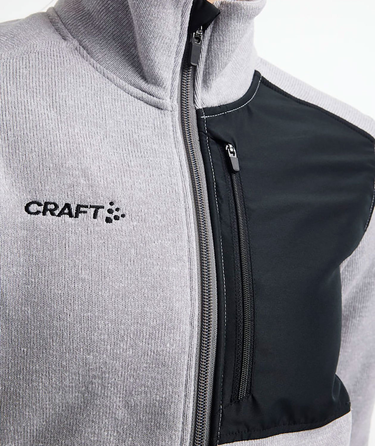Craft ADV Explore Heavy women&acute;s fleece jacket, Grey Melange/Black, large image number 1