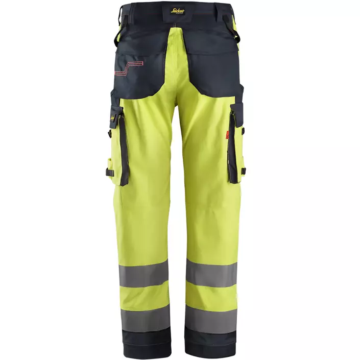 Snickers ProtecWork work trousers, Hi-vis Yellow/Marine, large image number 1