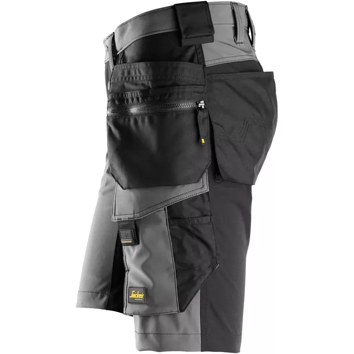 Snickers AllroundWork craftsman shorts 6175 full stretch, Steel Grey/Black, large image number 5