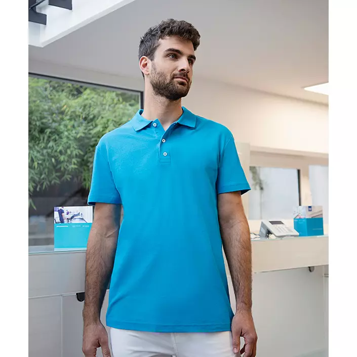 Karlowsky Modern-Flair polo T-shirt, Pacific blå, large image number 1