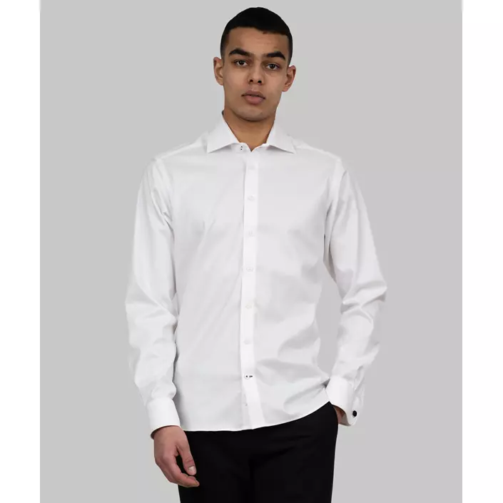 J. Harvest & Frost Black Bow 60 slim fit shirt, White, large image number 1
