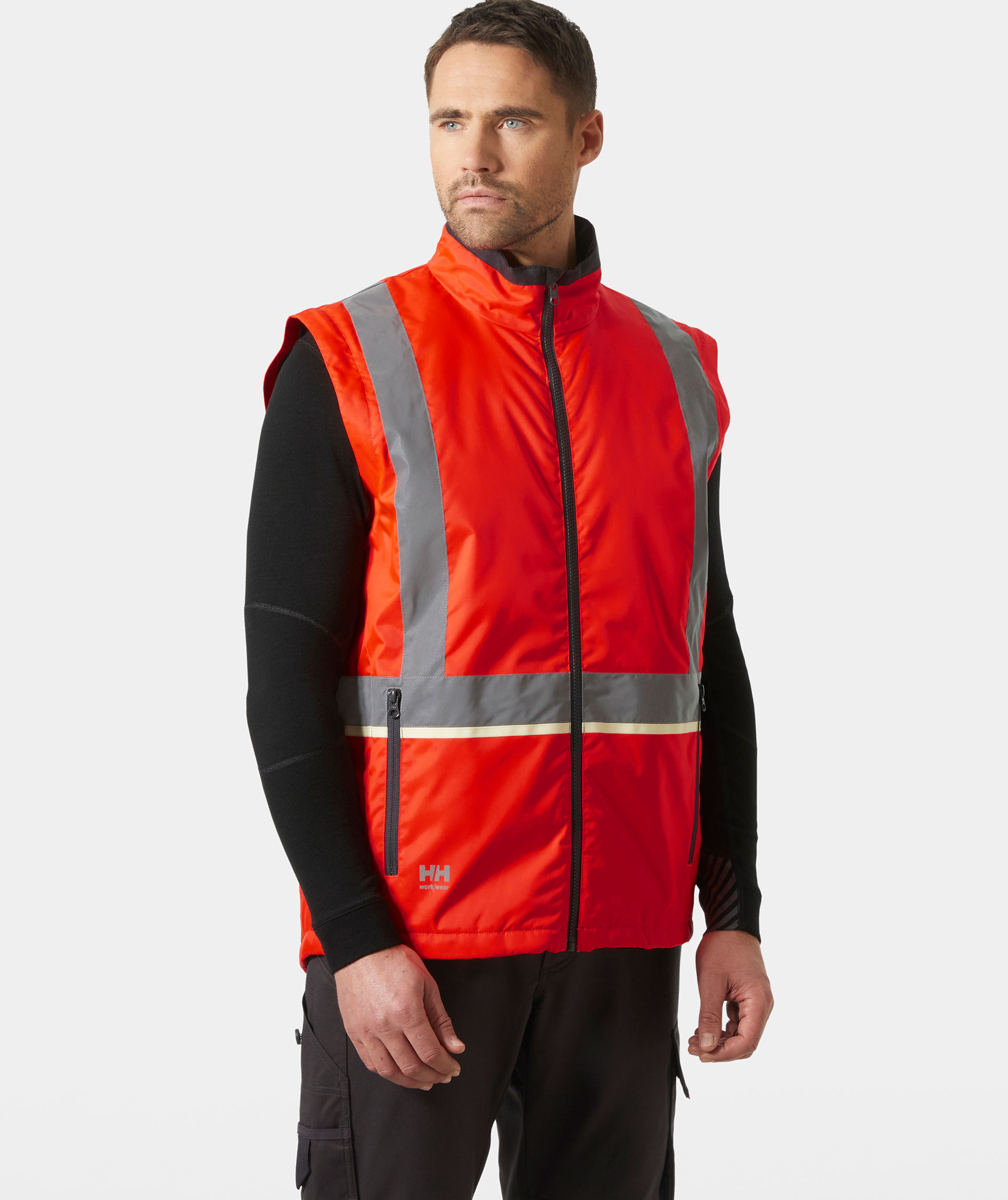 Helly Hansen UC-ME 2-in-1 insulator jacket, Hi-Vis Red/Ebony, large image number 1