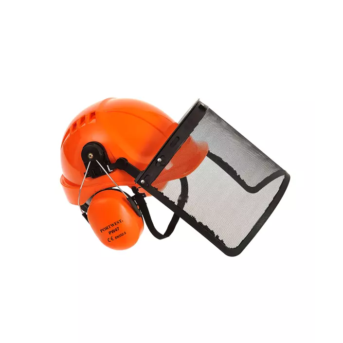 Portwest kædesavs-hjelme sæt, Orange, large image number 0