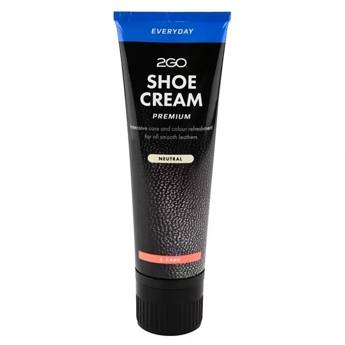 2GO shoe cream premium 80 ml, Black, Black, large image number 0