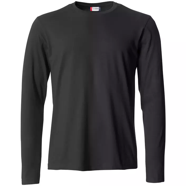 Clique Basic-T langermet T-skjorte, Black, large image number 0