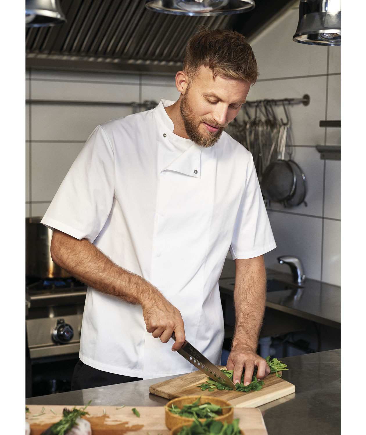 Nybo Workwear Take Away short-sleeved chefs jacket, White, large image number 1