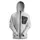 Snickers FlexiWork fleece hoodie 8047 dam, White/black, White/black, swatch