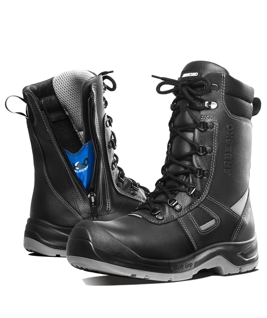 Arbesko 438 skyddsst&ouml;vlar S3, Svart