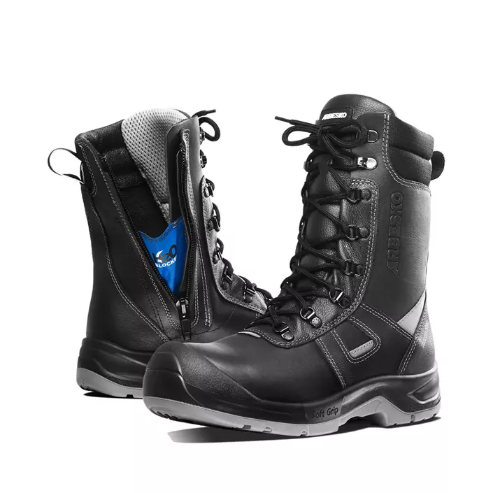 Arbesko 438 safety boots S3, Black, large image number 1