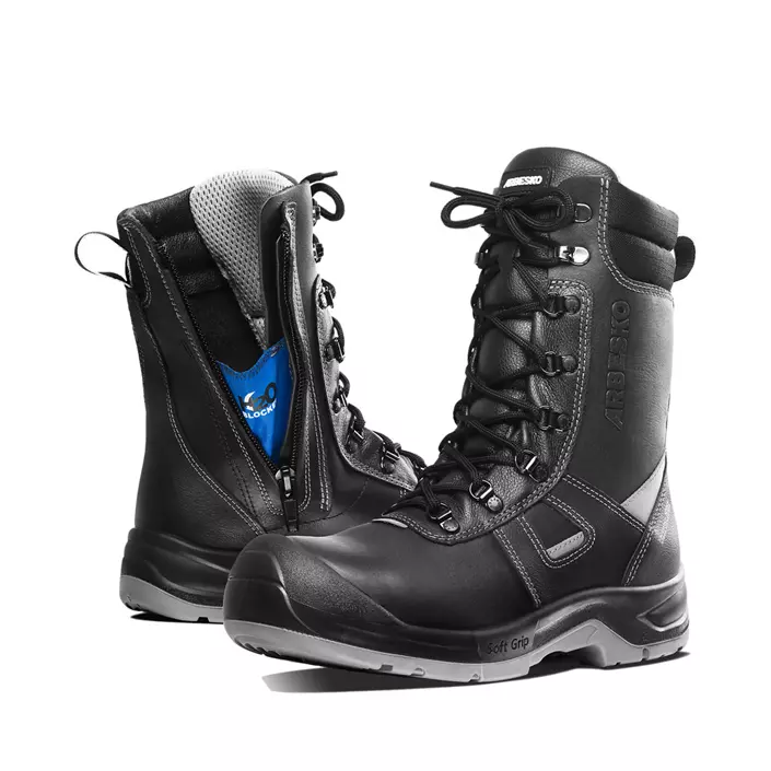 Arbesko 438 safety boots S3, Black, large image number 1