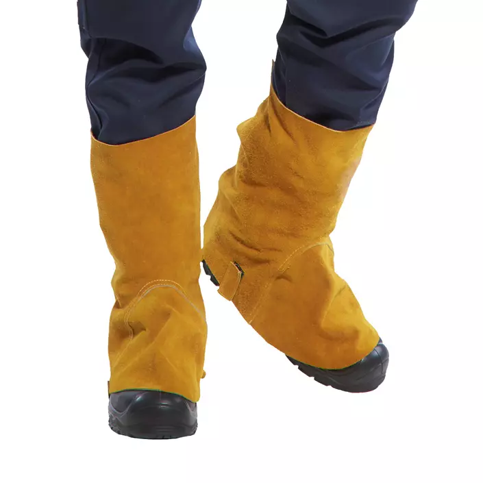 Portwest leather welding boot covers, Orange, Orange, large image number 0