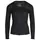 Claire Woman Damen langärmliges T-shirt mit Merinowolle, Schwarz, Schwarz, swatch