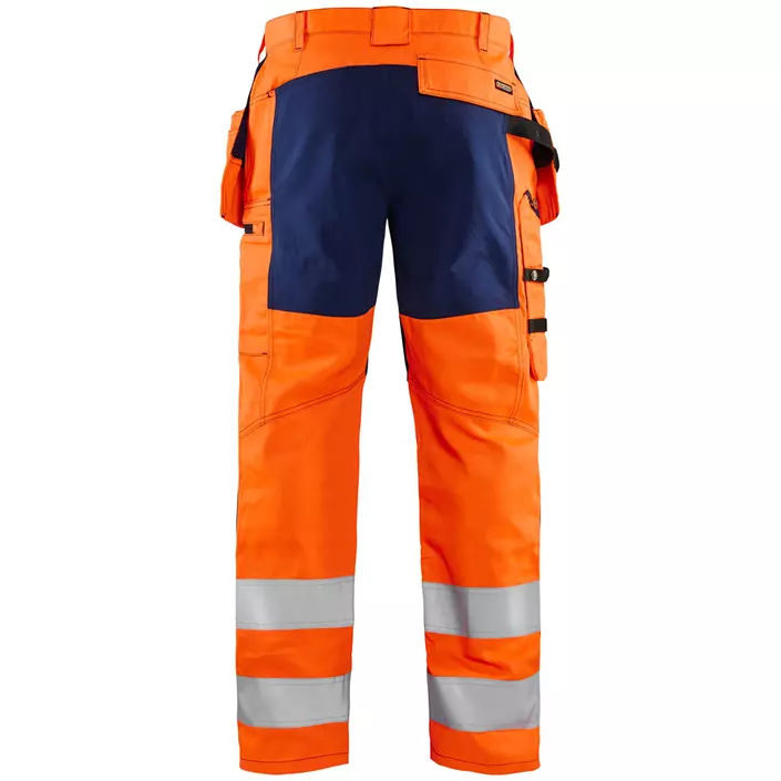 Blåkläder håndværkerbukser, Hi-vis Orange/Marine, large image number 1