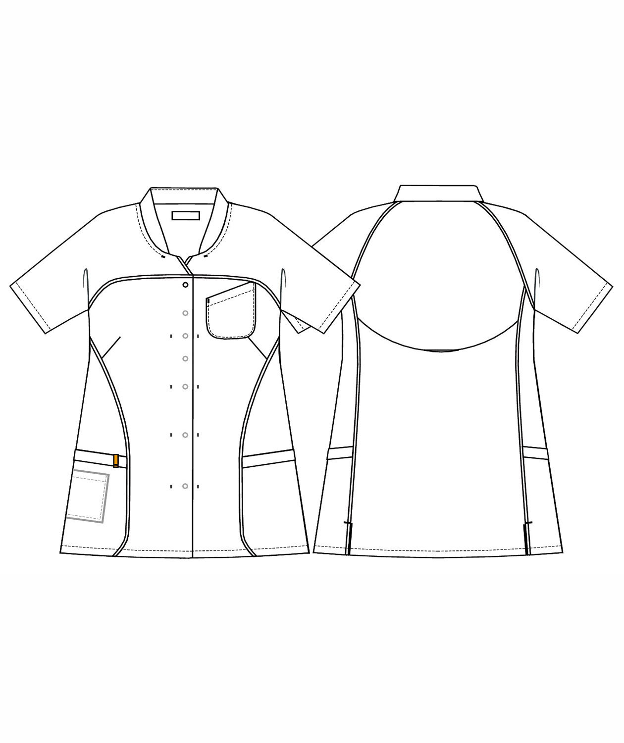 Kentaur women's short-sleeved shirt, White/Grey/Bordeaux, large image number 3