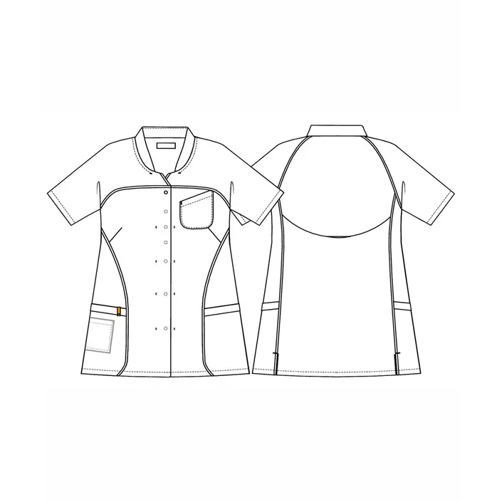 Kentaur women's short-sleeved shirt, White/Grey/Bordeaux, large image number 3