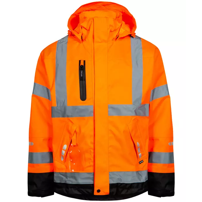 Lyngsøe shell jacket, Hi-Vis Orange/Black, large image number 0