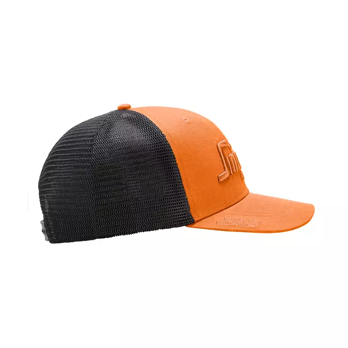 Snickers Trucker cap 9001, Warm Orange/Black, Warm Orange/Black, large image number 2