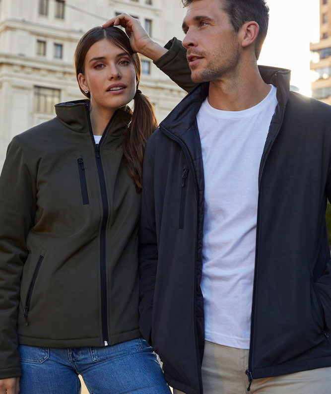 Clique lined women's softshell jacket, Fog Green