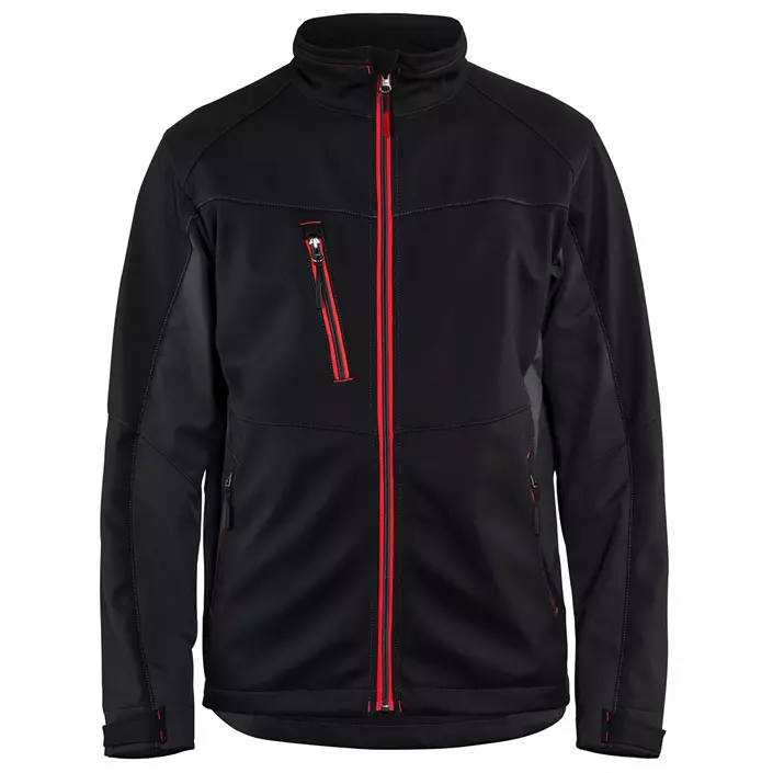 Blåkläder Unite softshell jacket, Black/Red, large image number 0