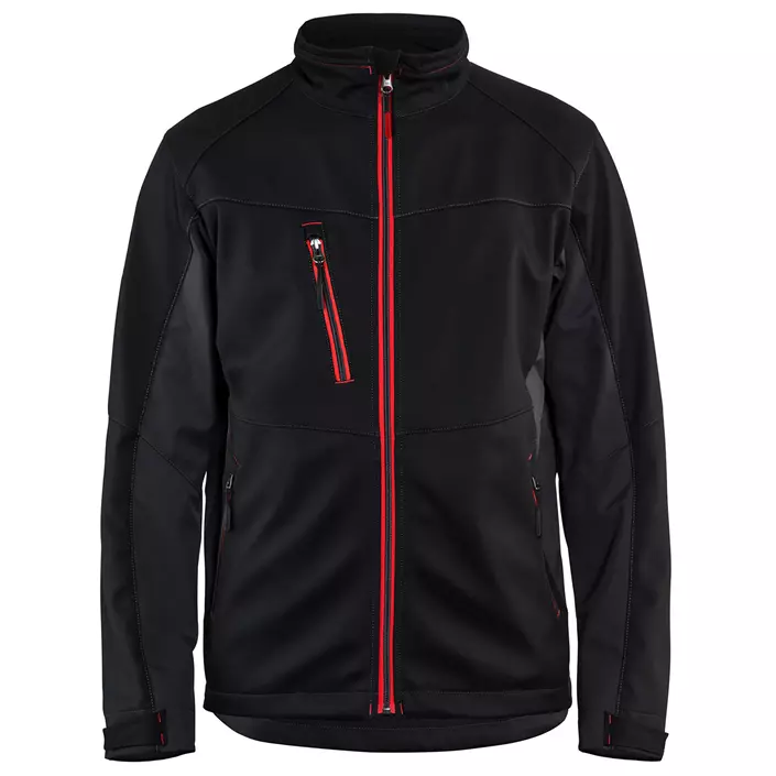 Blåkläder Unite softshell jacket, Black/Red, large image number 0