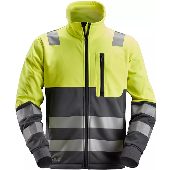 Snickers AllroundWork fleece jacket 8035, Hi-Vis Gul/Steel Grey, large image number 0