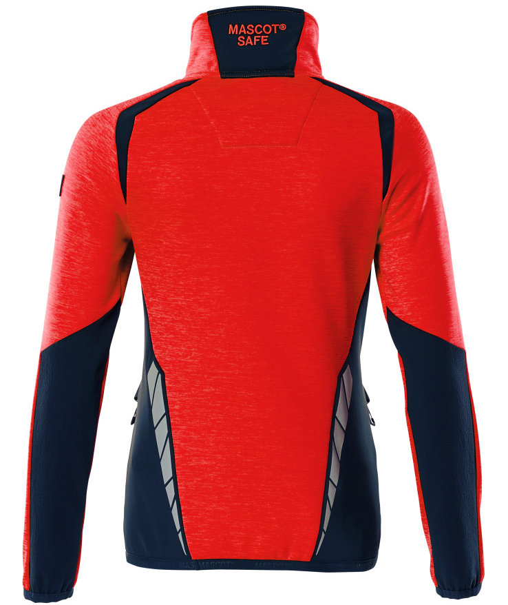 Mascot Accelerate Safe fleecetr&ouml;ja dam, Varsel R&ouml;d/M&ouml;rk Marin