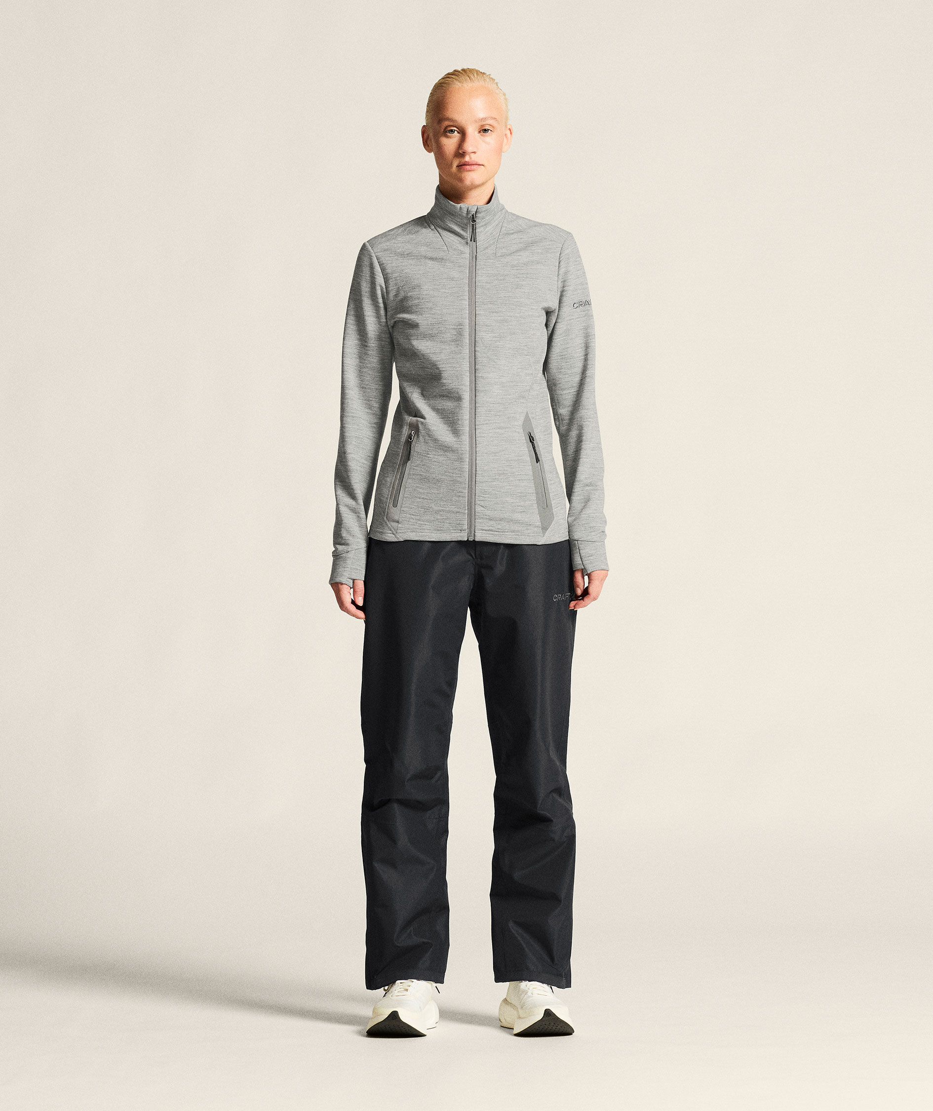 Craft PRO Explore Midlayer women's cardigan, Grey melange, large image number 6