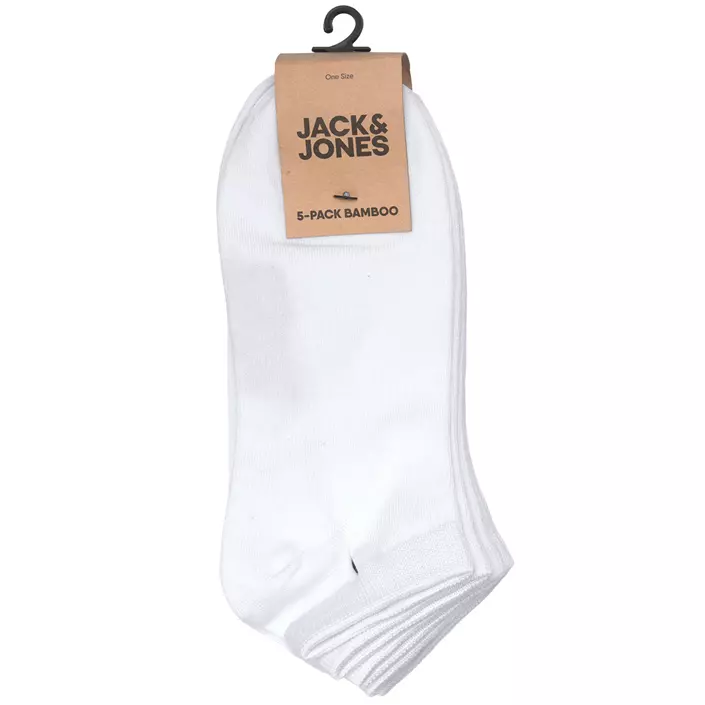 Jack & Jones JABASIC 5-pack bamboo ankle socks, White, White, large image number 2