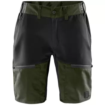 Fristads Outdoor Carbon semistretch shorts, Armygrønn/Svart