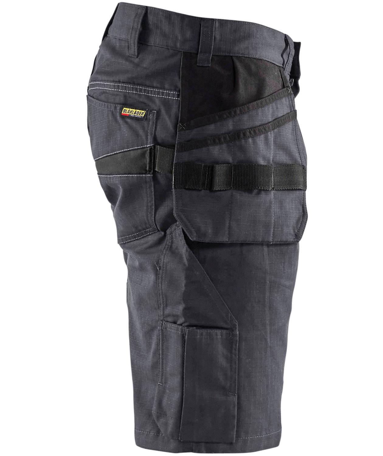 Bl&aring;kl&auml;der Unite h&aring;ndverkershorts, Middelsgr&aring;/svart, large image number 2