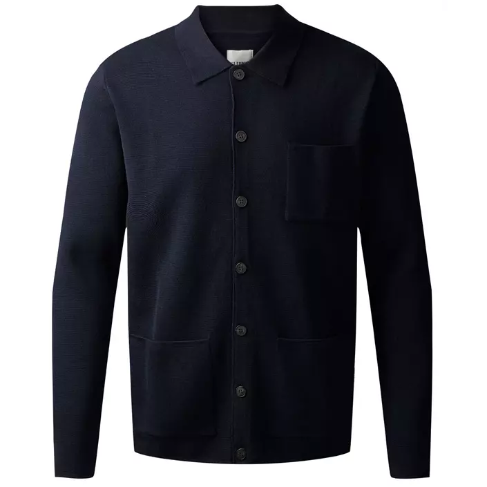 Clipper Manchester cardigan med knappar, Dark navy, large image number 0