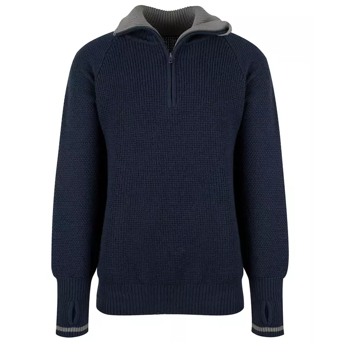 YOU Besseggen sweater med merinould, Marine, large image number 5