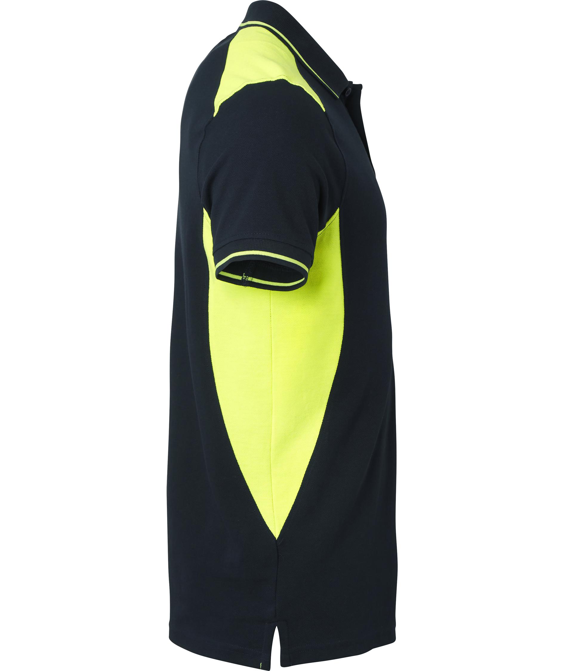Top Swede polo T-skjorte 213, Navy/Hi-Vis gul, large image number 2