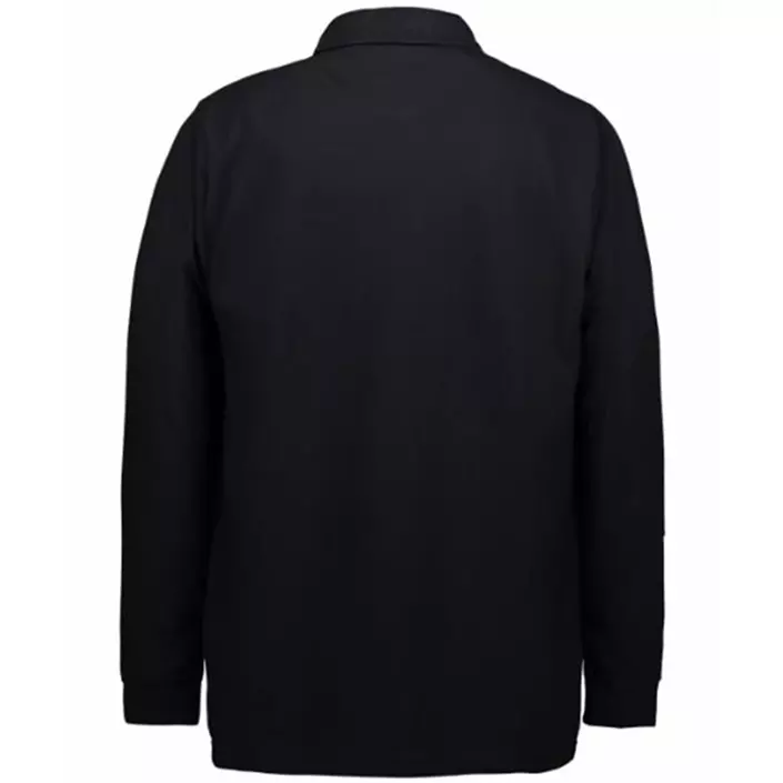 ID PRO Wear Polo shirt with long sleeves, Black, large image number 3