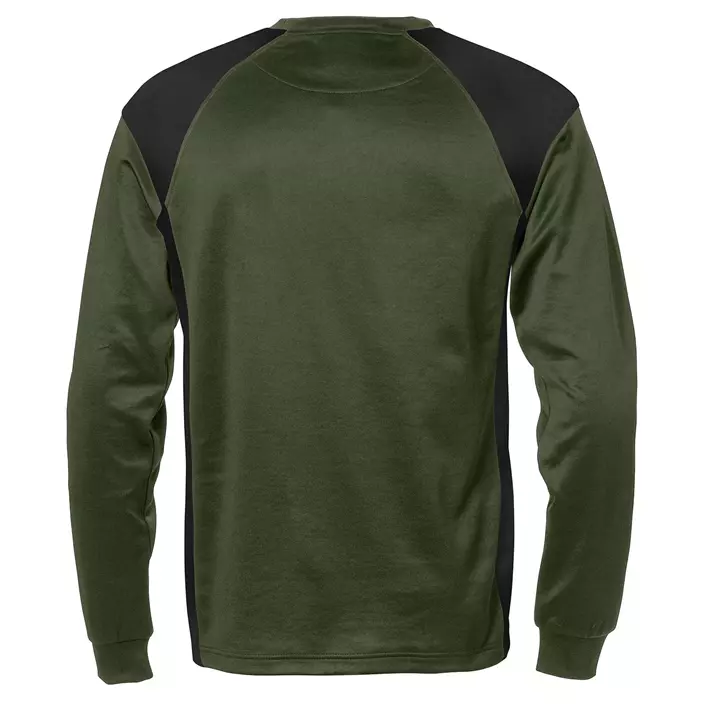 Fristads langermet T-shirt 7071 THV, Armygrønn/Svart, large image number 1
