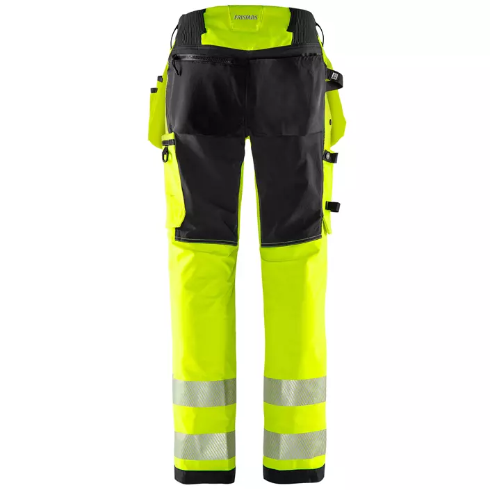 Fristads Green craftsman trousers 2644 GSTP full stretch, Hi-vis Yellow/Black, large image number 2