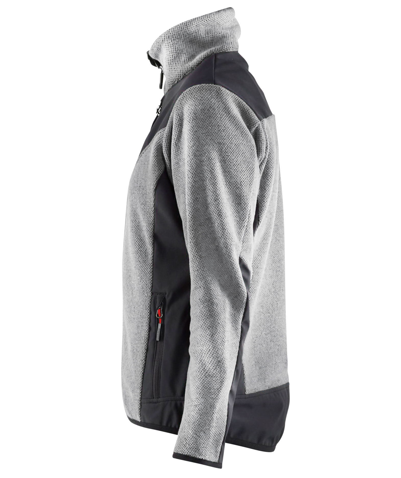 Bl&aring;kl&auml;der Damen Strickjacke mit Softshell, Grau meliert/schwarz, large image number 3