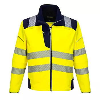 Portwest PW3 softshell jacket, Hi-Vis Yellow/Dark Marine