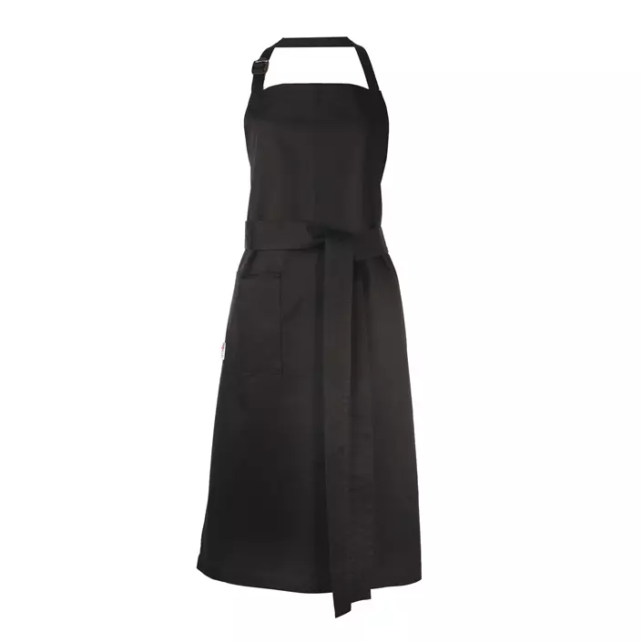 Toni Lee Kron bib apron with pocket, Black, Black, large image number 0