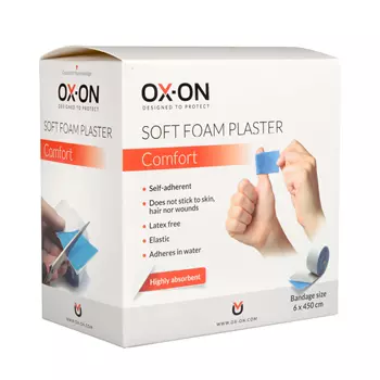 OX-ON Soft Foam plaster 6x450cm, Blå