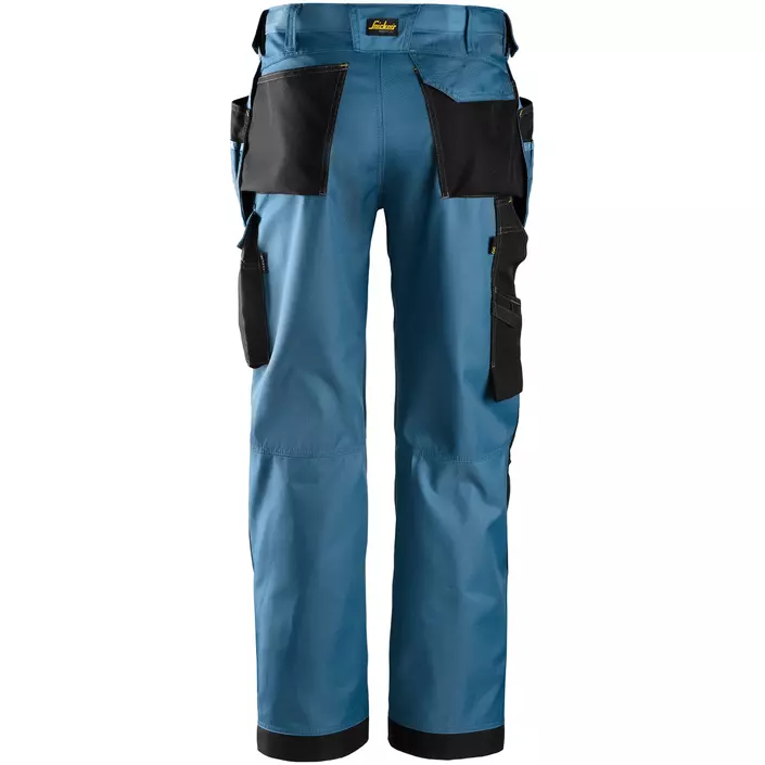 Snickers craftsman’s work trousers DuraTwill 3212, Ocean Blue/Black, large image number 1