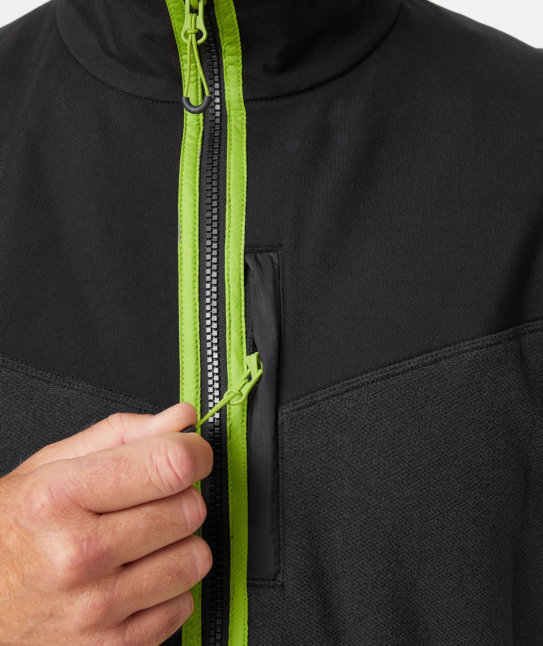 Helly Hansen Magni fleece jacket, Black/Lime Green, large image number 4